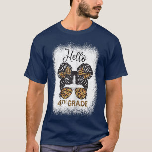 Trato de vuelta a la camiseta escolar Messy Bun Ho