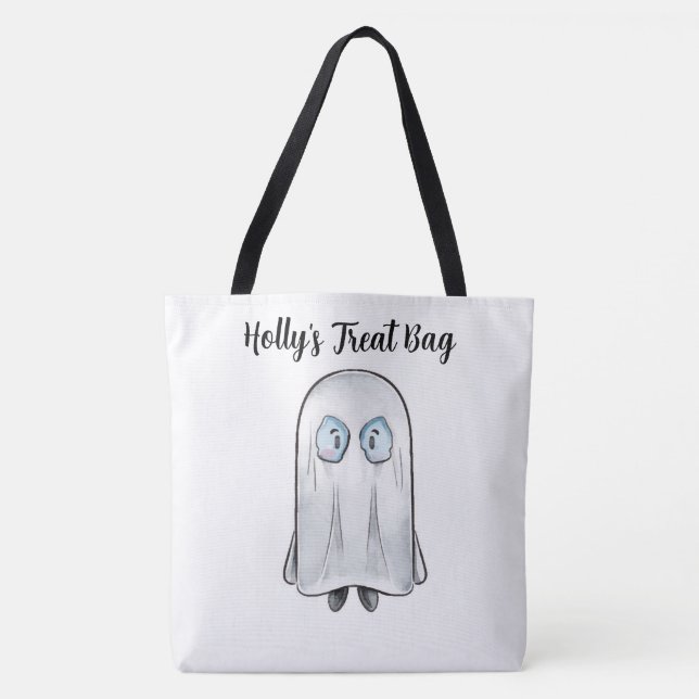 Trato fantasma personalizado: bolsa de la tote (Anverso)