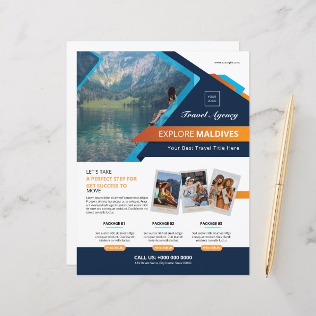 Travel Agency Flyer Template (Anverso/Reverso In Situ)