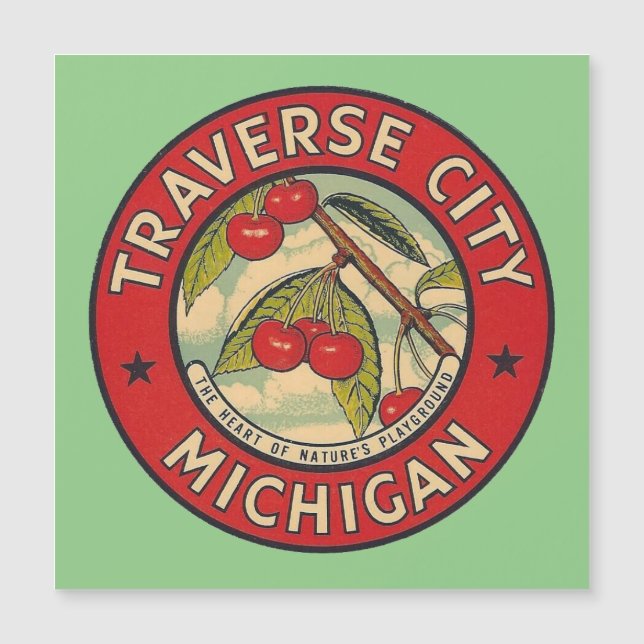 Traverse City, Michigan - Tarjeta magnética (Anverso)