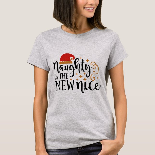 Traviesa es la nueva Niza camisa del navidad (Anverso)