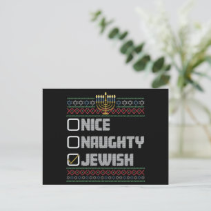 Travieso Lindo Santa Judío Feo Navidad Hanukkah 
