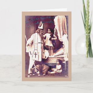 ¿Travieso o Niza? Tarjeta de Navidad peculiar