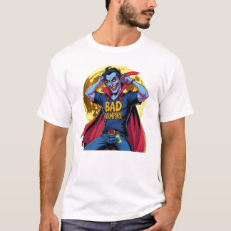 Travieso vampiro, Camiseta divertida de vampiro ch