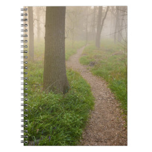 Trayectoria que camina que lleva en un cuaderno