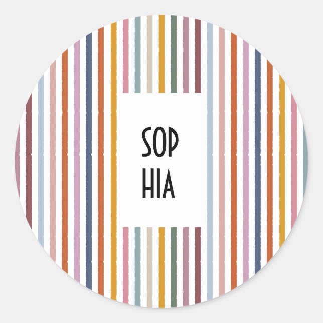 Trayectorias de eco Pegatinas redondos - Bandas Mu (Anverso)