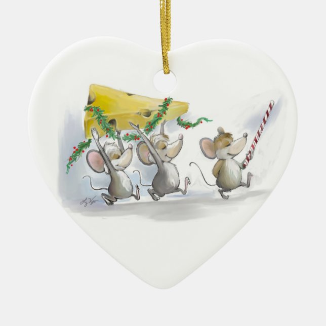 Trayendo El Ornamento Del Corazón Queso De Los Nav (Frente)