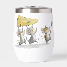 Trayendo el queso (con aceitunas) Tumbler de vino