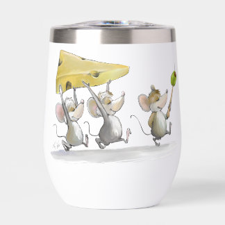 Trayendo el queso (con aceitunas) Tumbler de vino