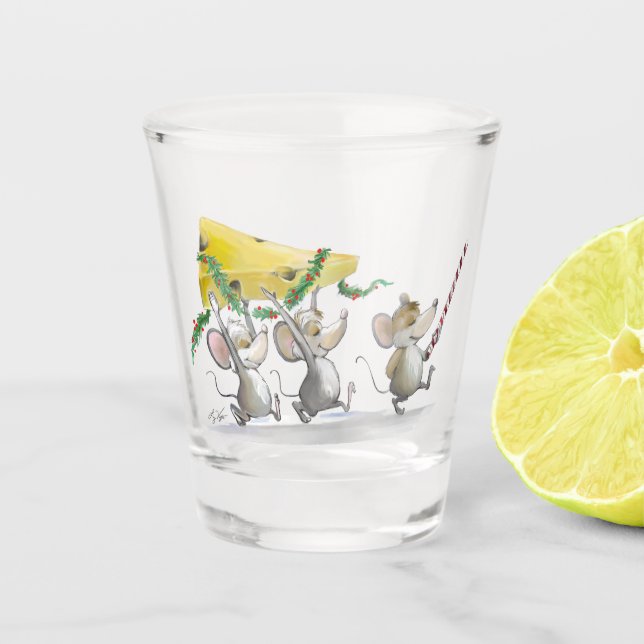 Trayendo el vaso de Navidad para el queso (Anverso)