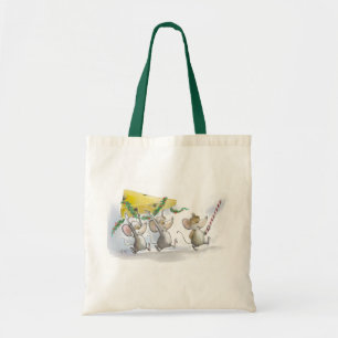 Trayendo la bolsa de queso de los Navidades