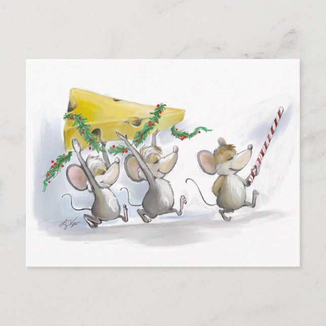 Trayendo la postal de queso de los Navidades (Anverso)