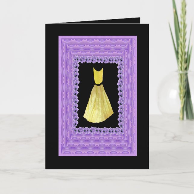 Trazado AMARILLO de bata y pURPLE de la invitación (Anverso)
