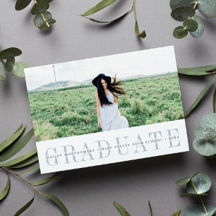 Trazo de Sheer Tarjeta de Invitación de graduaci