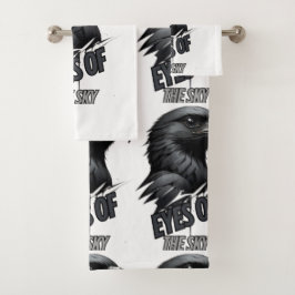 Trazo de tinta de águila blanca negra