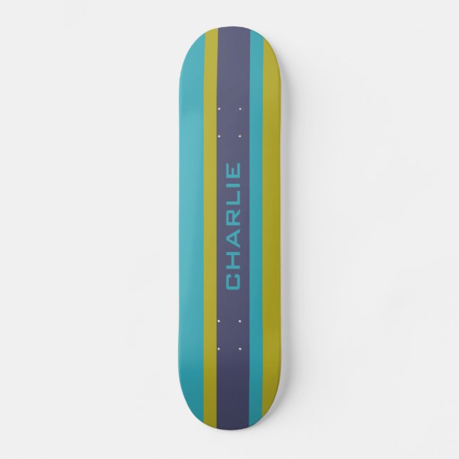 Trazos personalizado monograma skateboard (Anverso)