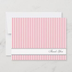 Trazos rosados Patrón plano Gracias Cartas de nota