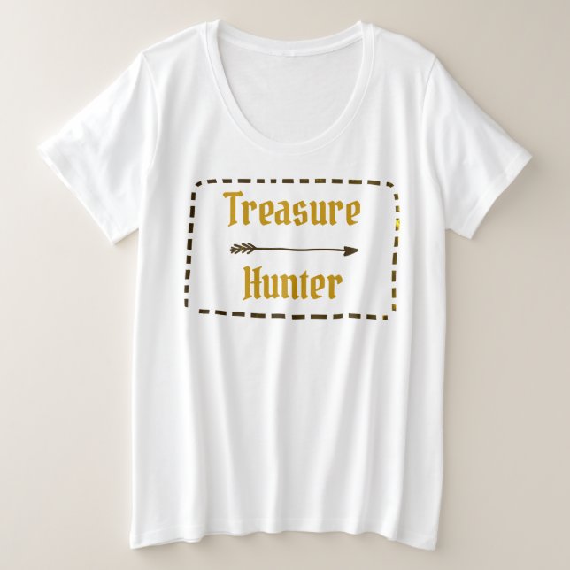 Treasure Hunter - Camiseta tamaño más grande para  (Anverso del diseño)