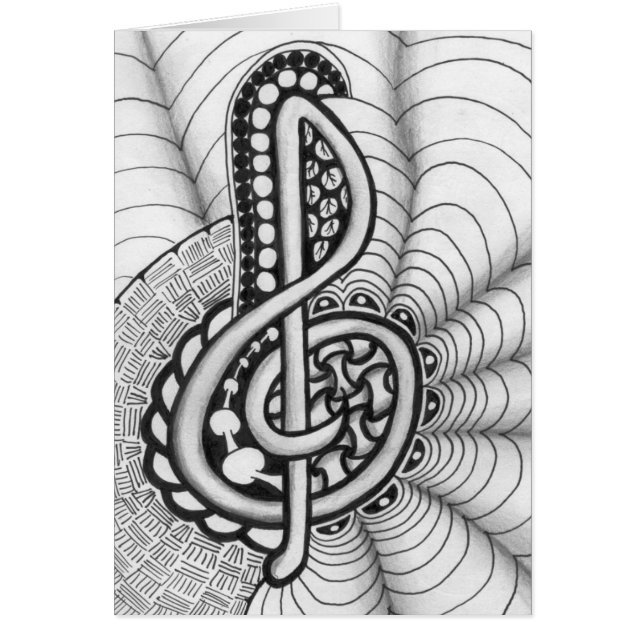 Treble Clef Music Doodle (Frente)