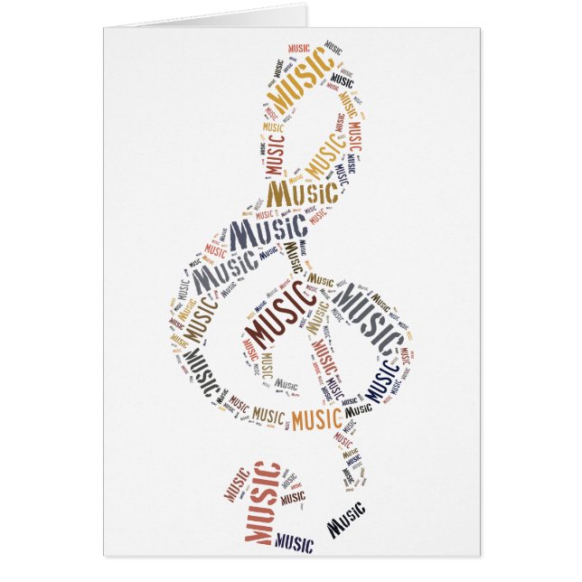 Treble Clef Word Art (Frente)