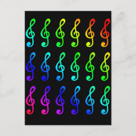 Treble Clefs Notas musicales Colorful Rainbow Colo