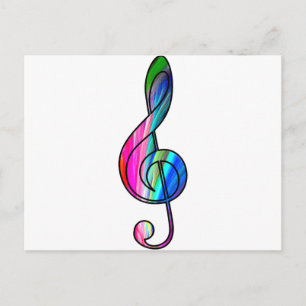 Treble nota de clef en color_