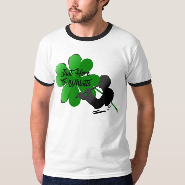 Trébol "apenas aquí para silbar" la camiseta del (Anverso)