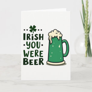 Trébol de Cerveza Verde Irlandesa Tarjeta