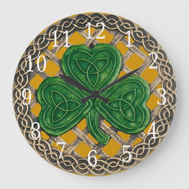 Trébol del oro y reloj redondo de los nudos del (Anverso)