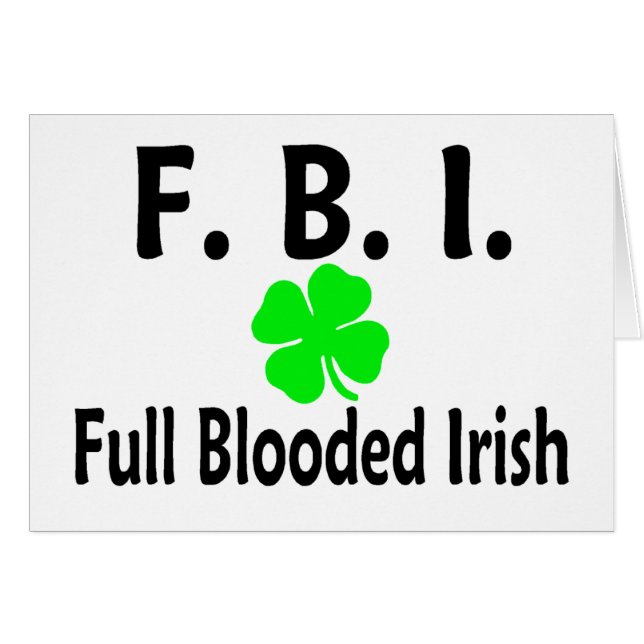 Trébol lleno del irlandés del FBI Blooded (Anverso (Horizontal))