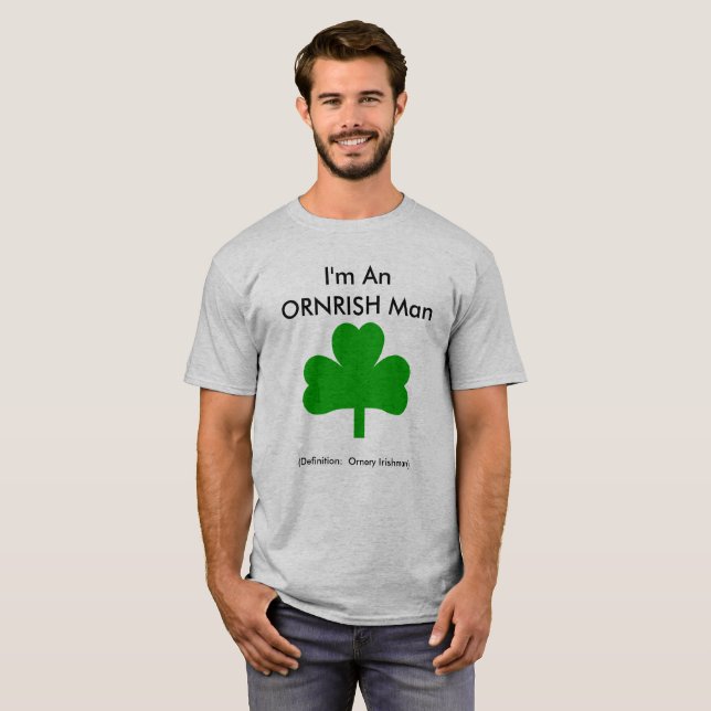 Trébol para hombre de la camiseta del irlandés (Anverso completo)