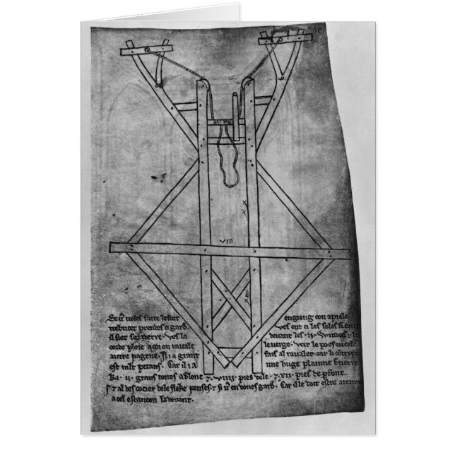 Trebuchet, máquina para lanzar flechas (Frente)