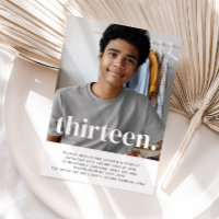 Trece Invitación de cumpleaños de foto