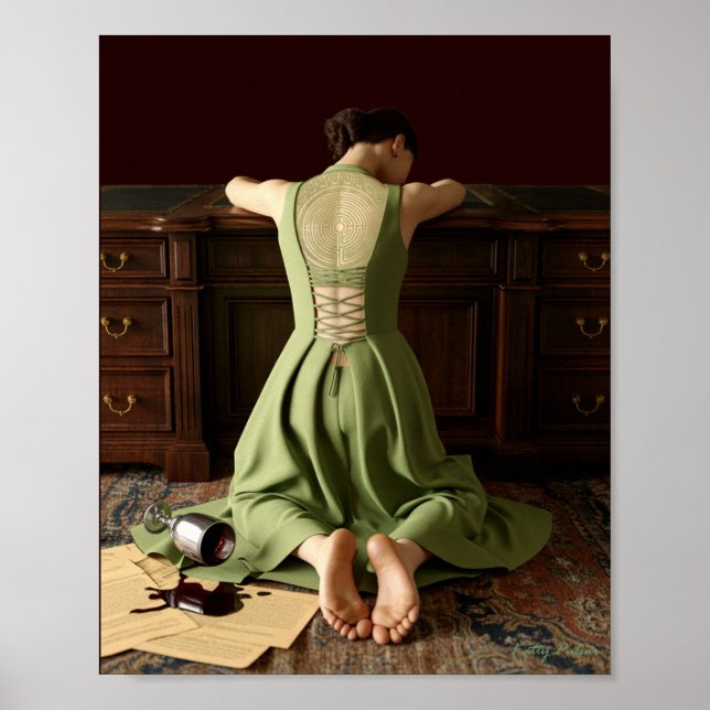 Trece símbolos: La impresión del Poster Laberinto (Frente)