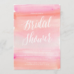 TREDNY WATERCOLOR BRIDAL DUCHA Invitación