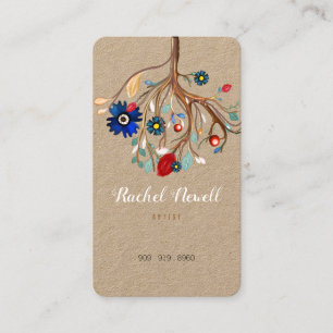 TREE FACEBOOK Y ETSY HANDMADE LOGO TARJETA DE NEGO