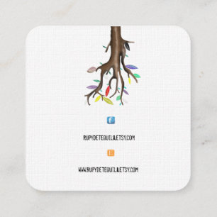 TREE FACEBOOK Y ETSY HANDMADE LOGO TARJETA DE NEGO