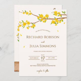 TREE Guardar La Invitación De Fecha / Floral De Ac