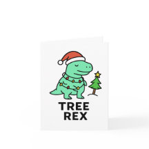 Tree Rex - Tarjeta de Navidad Divertida