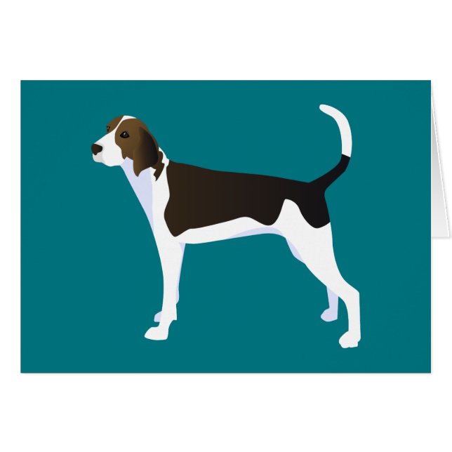 Treeing Walker Coonhound Dog Breve Card (Anverso (Horizontal))