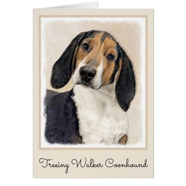 Treeing Walker Coonhound Painting - Arte original (Frente)
