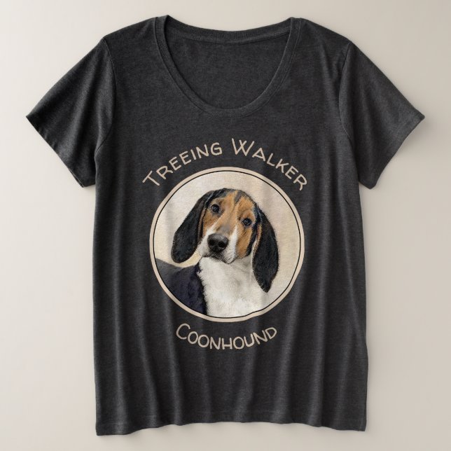 Treeing Walker Coonhound Painting - Arte original (Anverso del diseño)