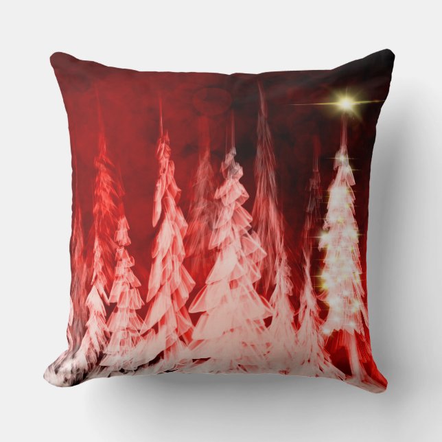 Trees2 rojos - Cojín decorativo (Anverso)