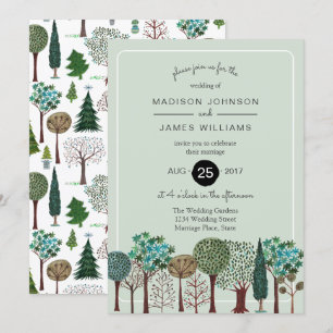 Trees Forest Woodland   BODA   Invitación