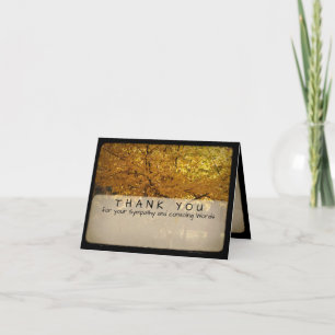 Trees Vintage Photo Sympathy Gracias Tarjeta 8