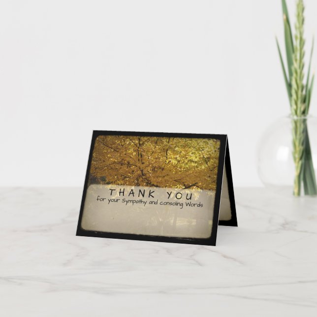 Trees Vintage Photo Sympathy Gracias Tarjeta 8 (Anverso)