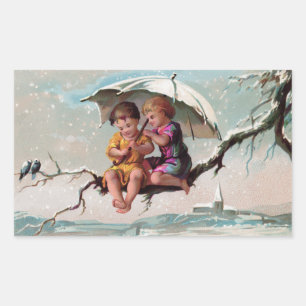 Treetop Children Pegatina rectangular
