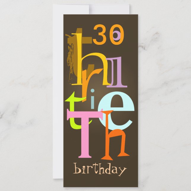 Treinta invitaciones para fiestas de cumpleaños (Anverso)