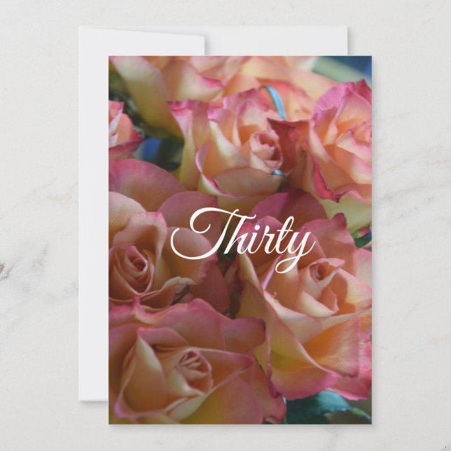 Treinta Rosas 30.ª invitación a la fiesta de cumpl (Reverso)