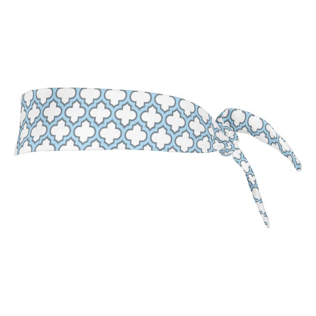 Trellis azul blanco y bebé, Entramado, Quatrefoil (Girar 90)